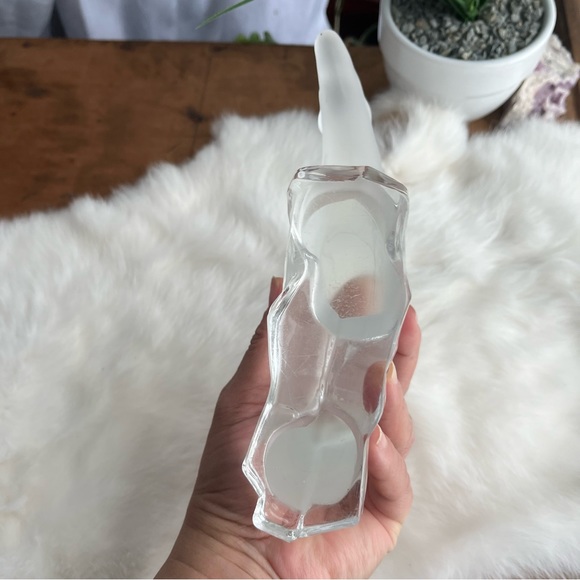 Vintage Reijmyre Sweden Clear Frosted Glass Polar Bear Figurine Paperweight - Picture 3 of 4